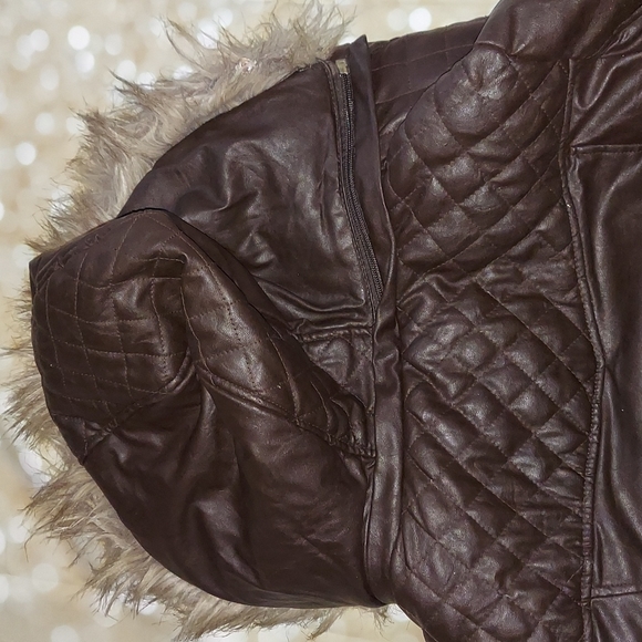 Apple Bottom Brown Leather Jacket - Picture 7 of 8